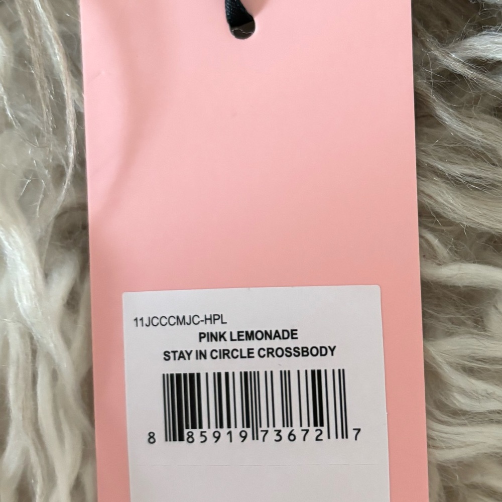 JUICY COUTURE Bag Stay in Circle Mini Crossbody - Pink Lemonade Deboss NWT - Picture 13 of 13